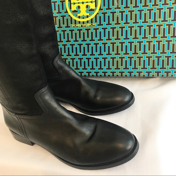 Tory Burch Leather OTK boot size 9 black - Picture 5 of 8